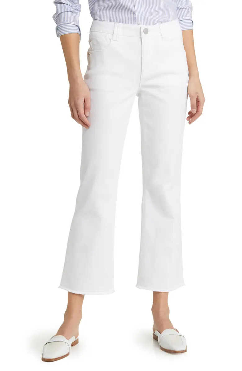 'Ab'Solution Frayed High Waist Ankle Flare Jeans | Nordstrom