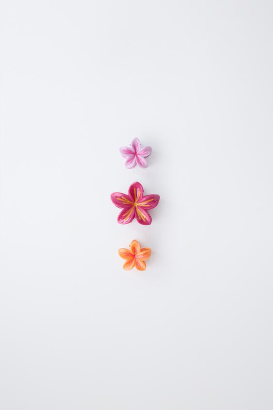 3-PACK OF HIBISCUS HAIR CLIPS | Zara UK