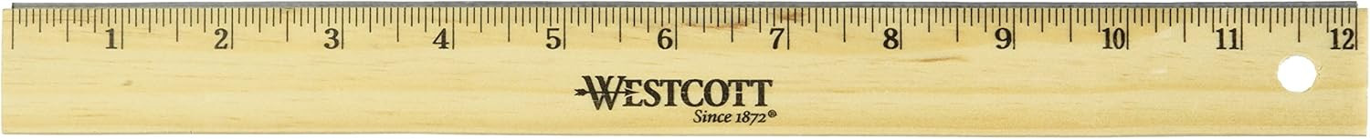 Amazon.com : Westcott Wood 12" School Ruler Scaled in 1/16" (103810), Assorted Colors, Letter (10... | Amazon (US)