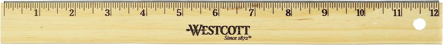 Amazon.com : Westcott Wood 12" School Ruler Scaled in 1/16" (103810), Assorted Colors, Letter (10... | Amazon (US)