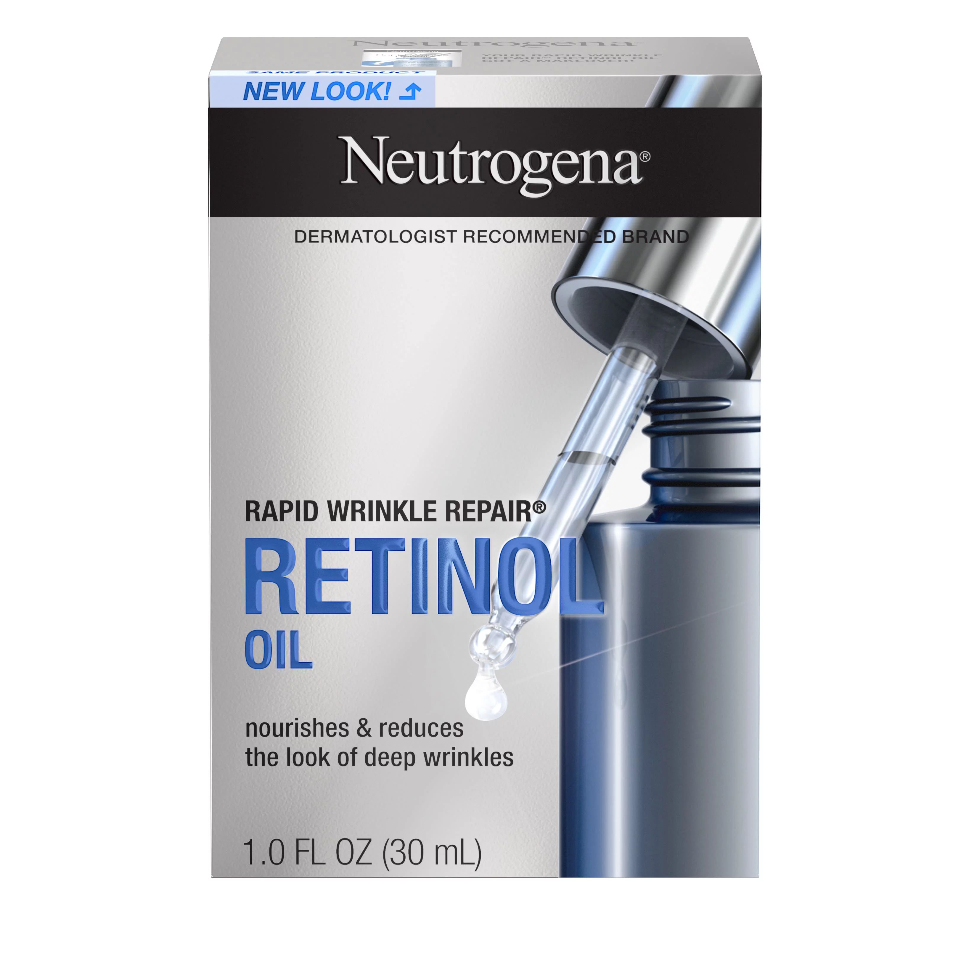 Neutrogena Rapid Wrinkle Repair Retinol Oil Facial Serum, 1.0 fl. Oz | Walmart (US)