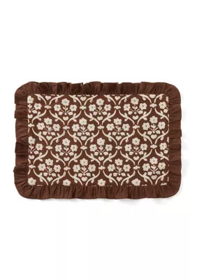 Crown & Ivy™ Ruffled Edge Brown Flower Placemat | Belk