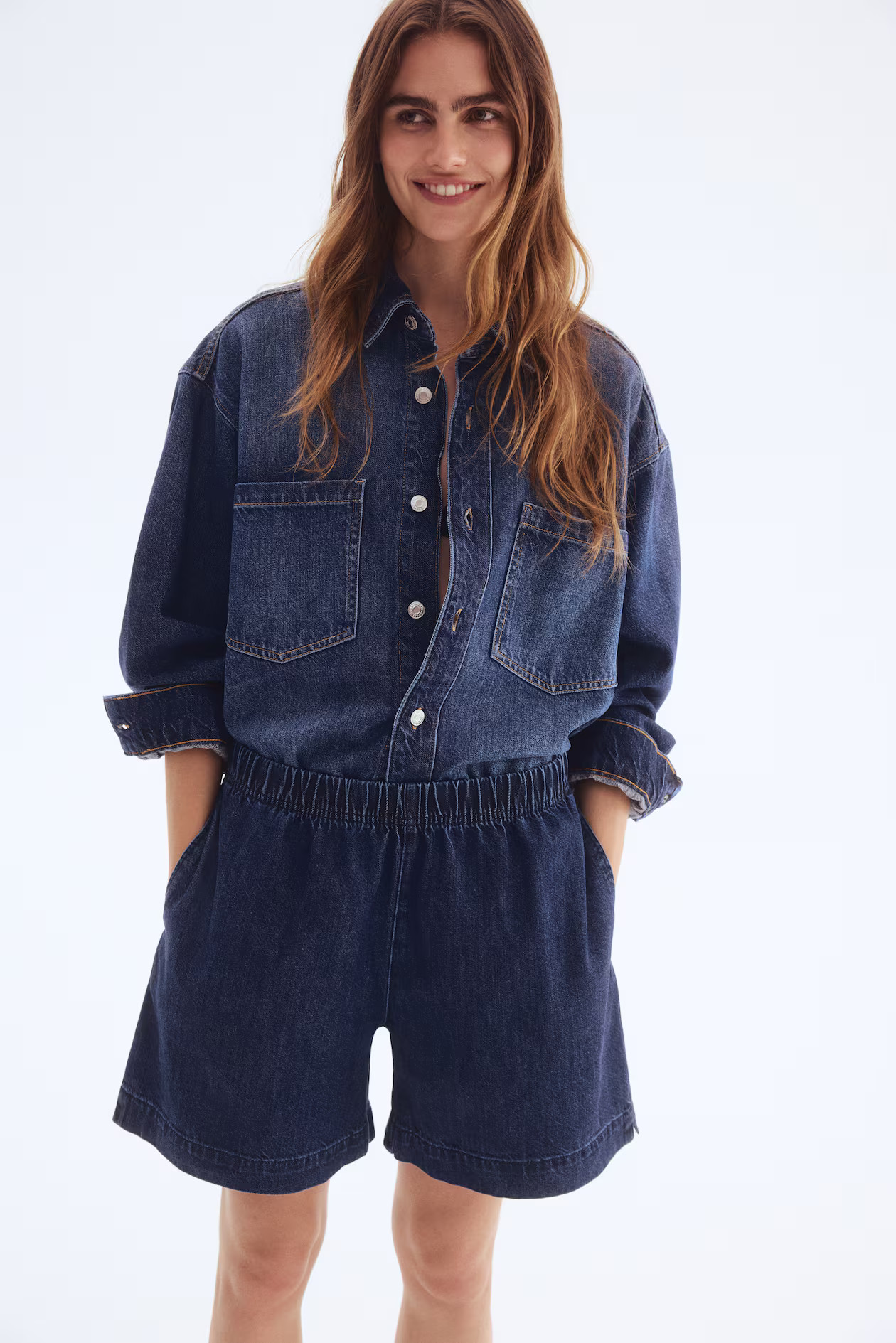 Denim Pull-On Shorts | H&M (US + CA)