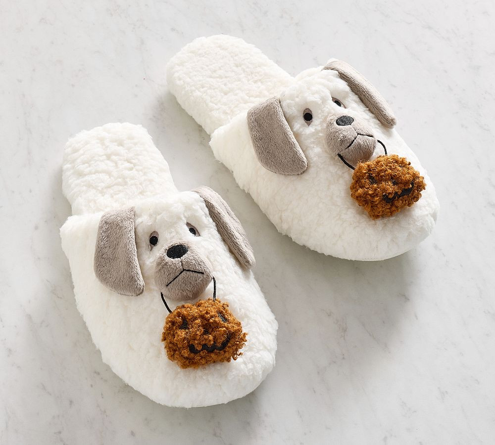 Doug the Dog With Pumpkin Slippers | Pottery Barn (US)