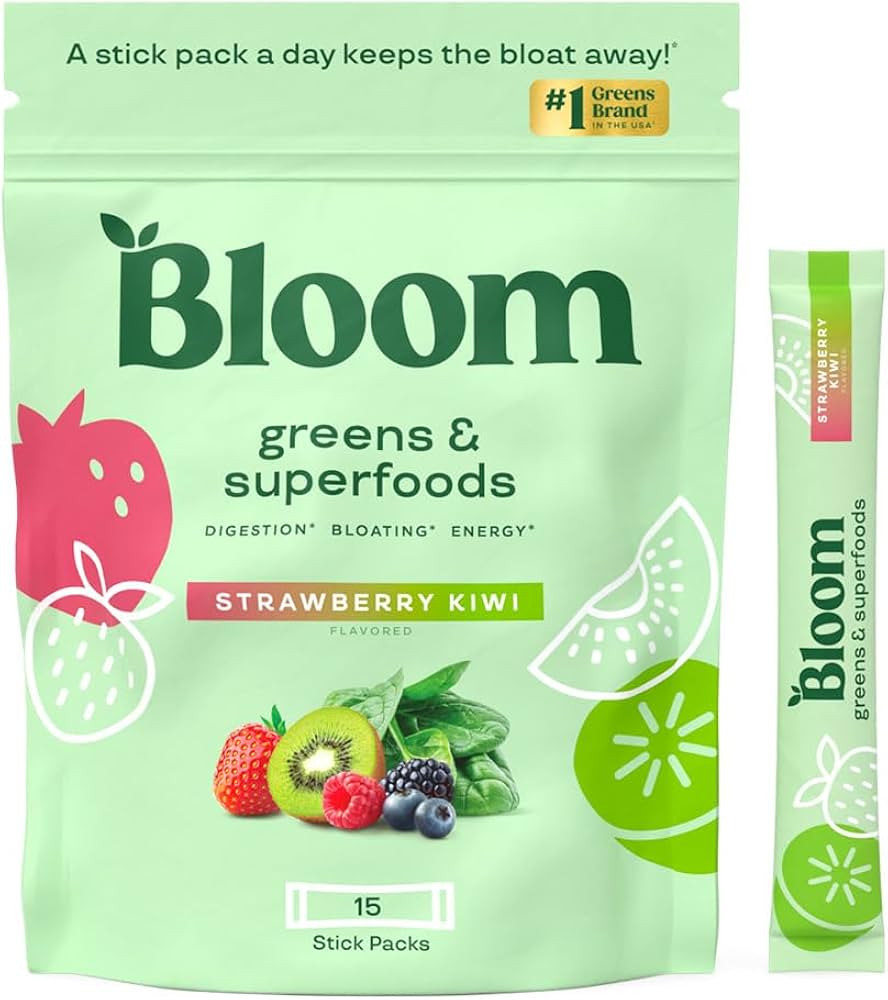 Bloom Nutrition Greens and Superfoods Powder Packets for Digestive Health, Greens Powder, Digesti... | Amazon (US)