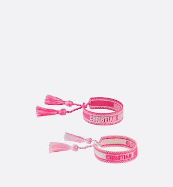 J'Adior Bracelet Set Fluorescent Pink and White Cotton | DIOR | Dior Beauty (US)