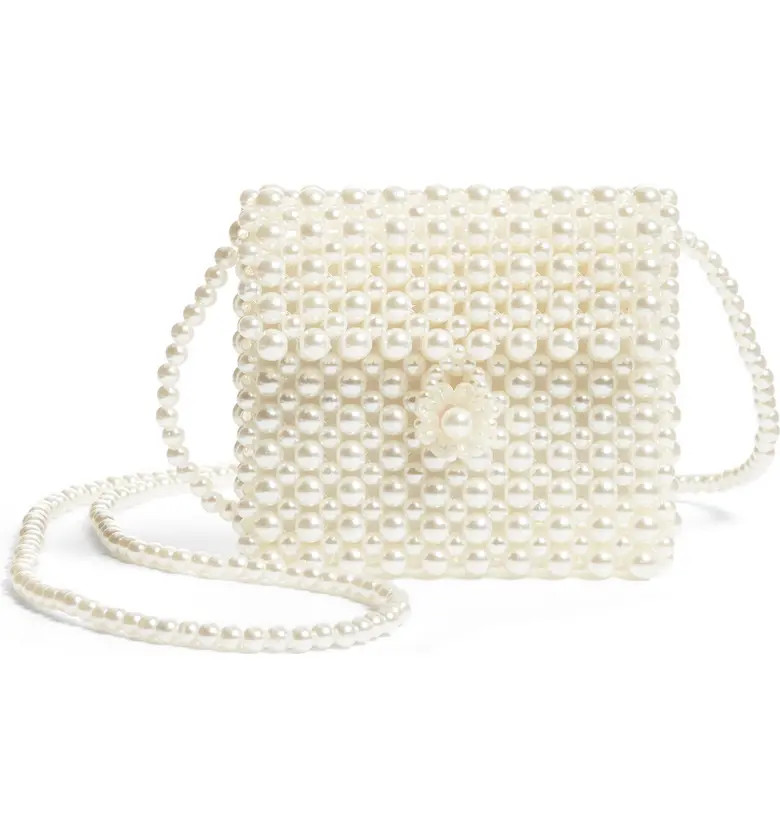 x Jenn Im Mini Imitation Pearl Beaded Crossbody | Nordstrom
