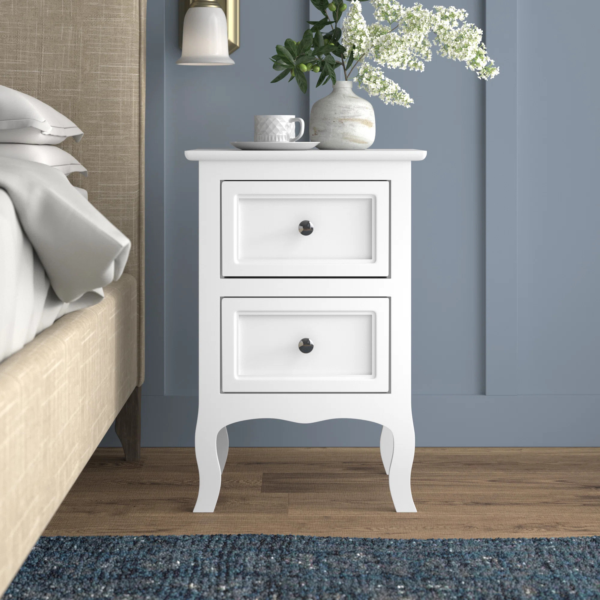 Authement 2 - Drawer Nightstand Storage Cabinet (Set of 2) | Wayfair North America