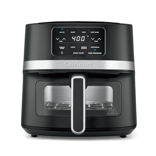 Cuisinart Air Fryer, 4.5-Quart Basket Fryer with 4 Cooking Functions to Air Fry, Roast, Bake, and Keep Warm, 4 Airfryer Presets, Dishwasher-Safe Parts, AIR-160NAS, Stainless Steel & Black | Amazon (US)