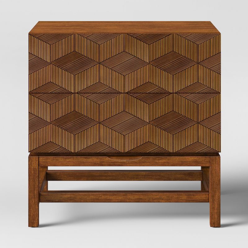 Tachuri Geometric Front Nightstand Brown - Opalhouse™ | Target