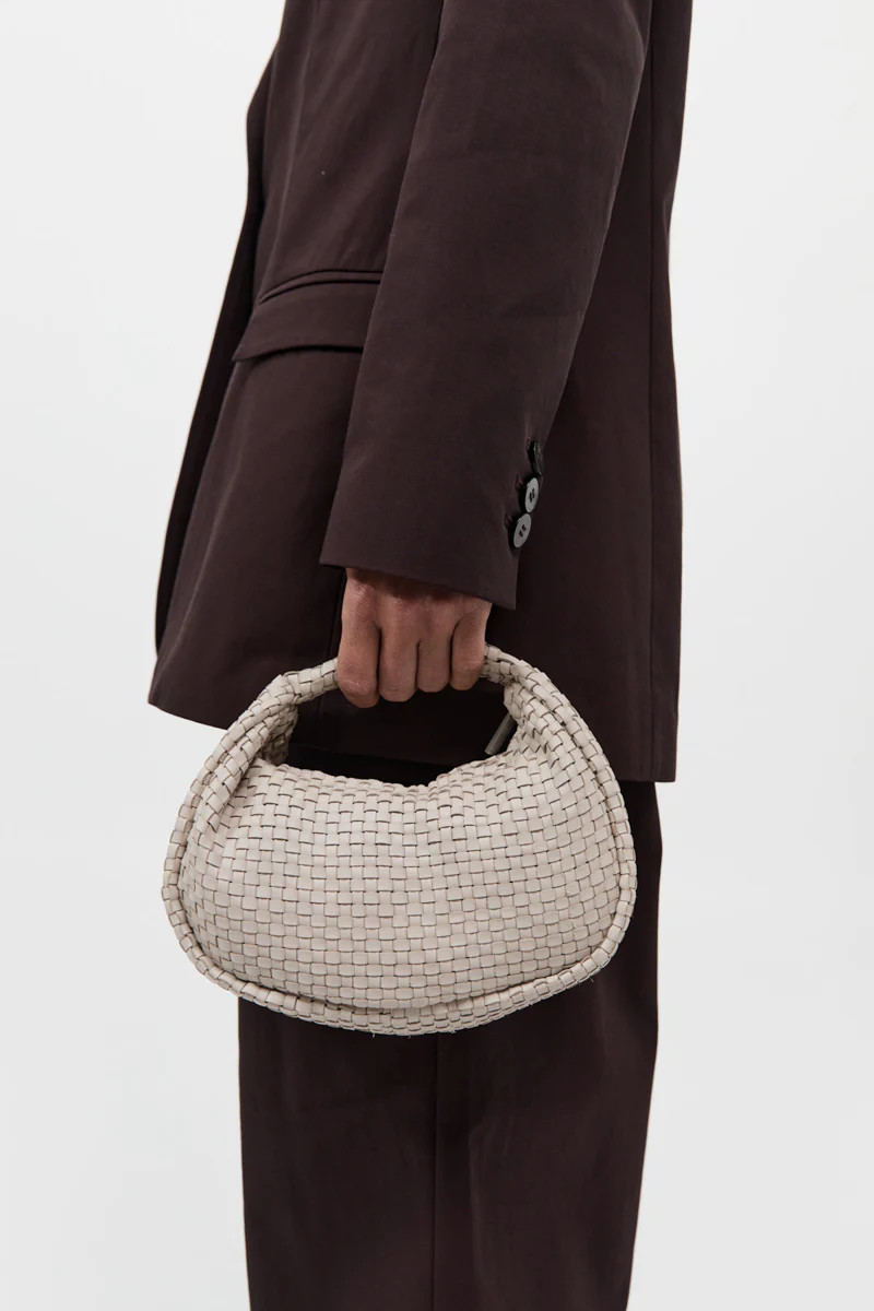 Lattice Weave Mini Bon Bon Bag - Creme | St. Agni (US, UK, EU)