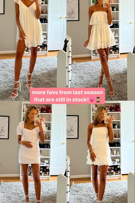 Graduation dress outfit ideas from Lulus. Code MCKENZ20 for 20% off your entire purchase 🤍 wearing a size XS in this white dress - would be perfect for my bride to bes too! 