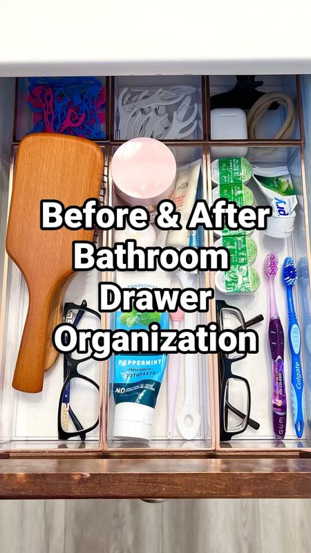 Before & After Bathroom Drawer Organization! This is the top drawer in our current shared bathroom. I love these drawer organizers for bathroom drawers.

After our bathroom flooded, my husband, son, and I have been having to share a bathroom until our bathroom is ready to use again. 

I took everything out, sorted, and decluttered the items in the drawer. Some items were decluttered, some were relocated to better locations, and the rest were organized neatly into the drawer. I also added our son’s flossers to a container and our flossers to a container. 

#LTKFind #LTKbeauty #LTKhome
