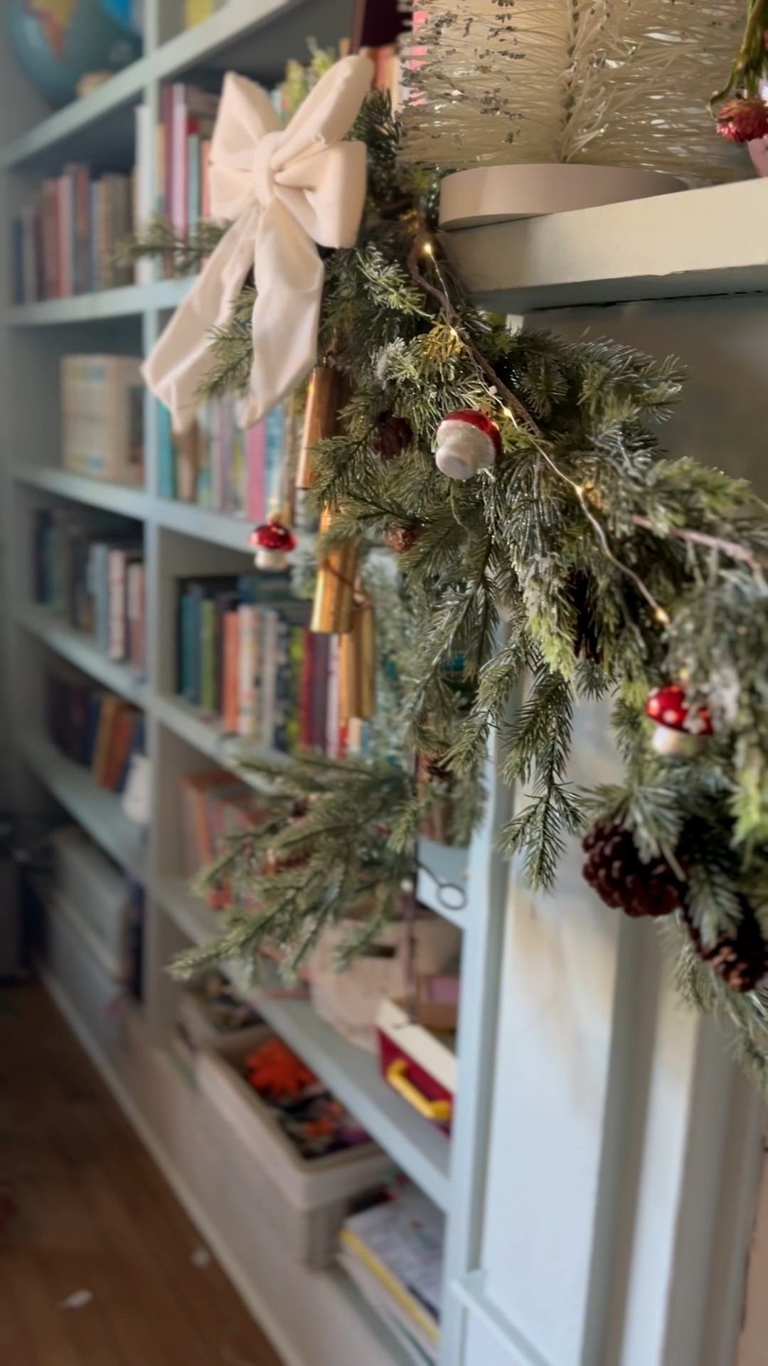 I looove this adorable mushroom 🍄 garland! It has warm white lights and it so pretty against the greenery!✨✨

#LTKSeasonal #LTKHoliday #LTKHome