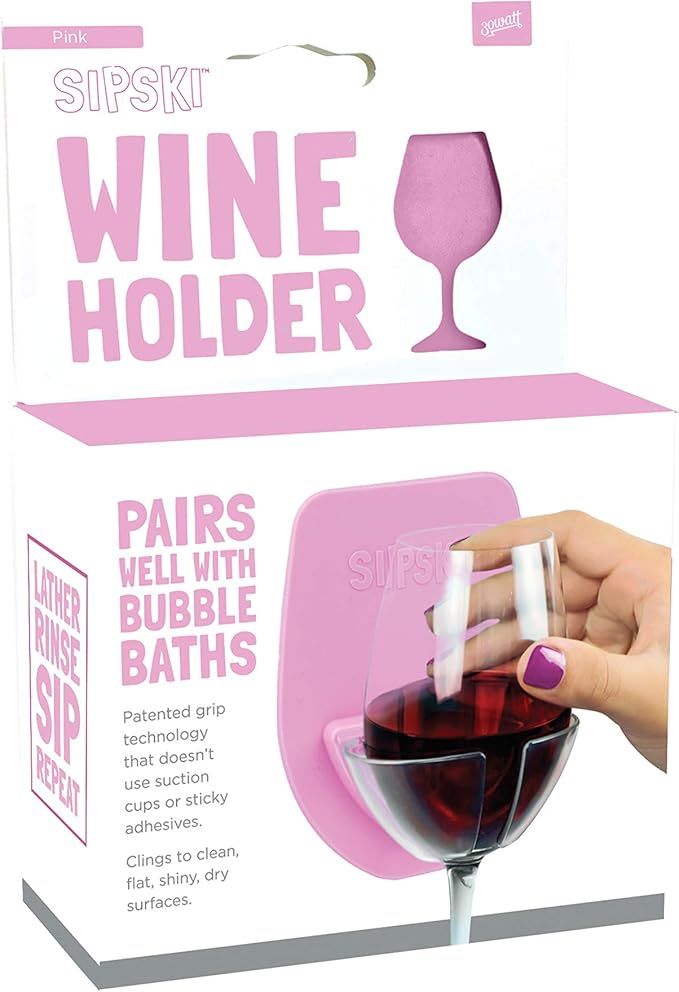 30 Watt Sipski | Silicone Wine Glass Holder for The Bath & Shower. Give The Gift of Relaxation | Amazon (US)