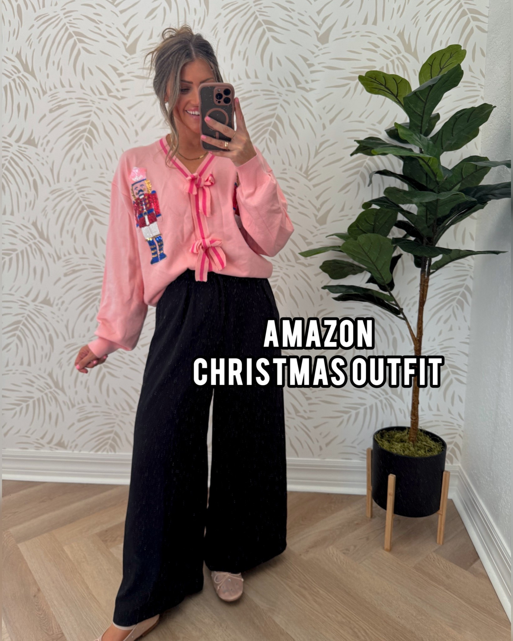 Whether you need an outfit for your kids’ Christmas parties, a fun teacher look (or any work environment!), Christmas programs you’re attending— whateverrrr it may be!! this cardigan is one of my forever faves from Amazon. 🎄💕 it’s SO soft, amazing quality & absolutely adorable! It looks just like the higher priced brands, too… for under $50! You can style this with these trousers (another Amazon fave!), with jeans or with a cute skirt and tights to really dress it up if you want. Trust me, everyone will be asking where you got this! 🤭 #amazonfinds #christmasoutfitidea