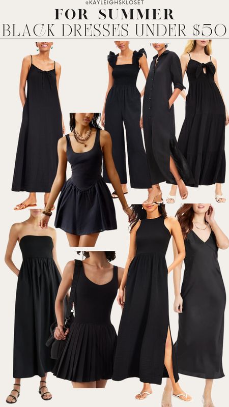 Black dresses for summer under $50 for those that don’t need color 😎 

#LTKSaleAlert #LTKStyleTip #LTKFindsUnder50