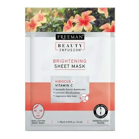 Freeman Beauty Infusion Hibiscus + Vitamin C Brightening Sheet Mask, 1 mask | Walmart (US)