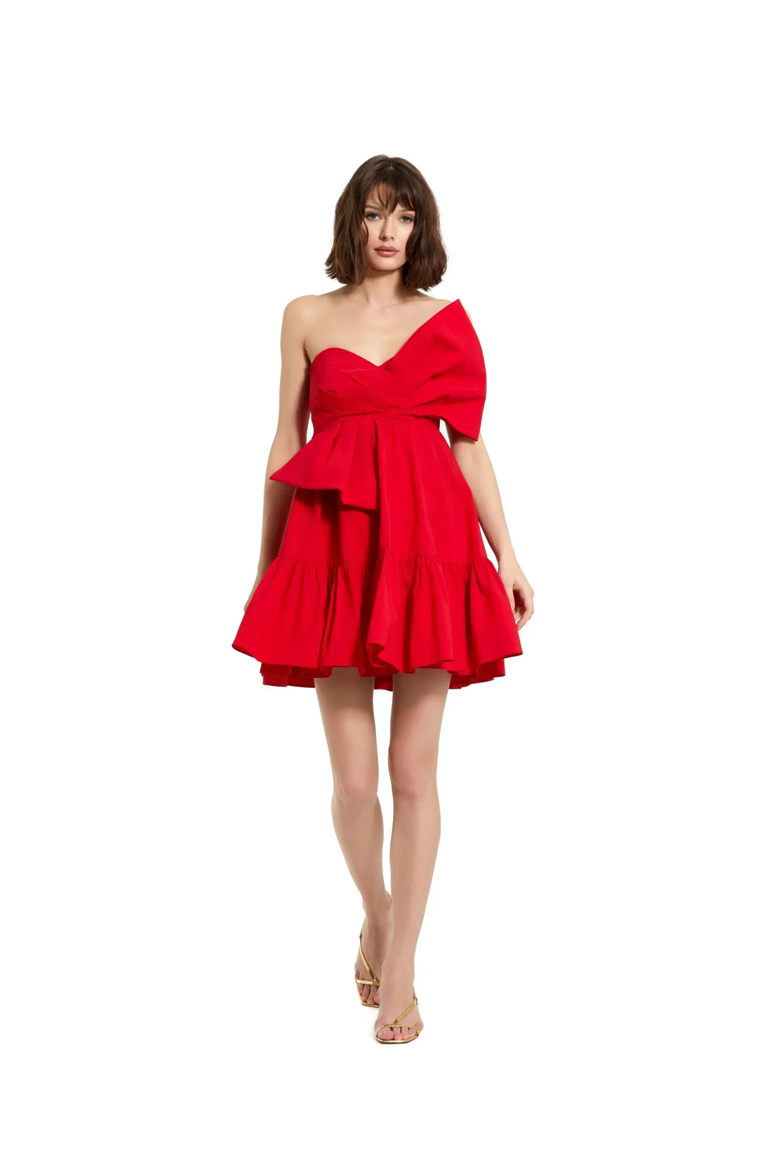 Faille Strapless Twist Bow Mini Dress | Nordstrom