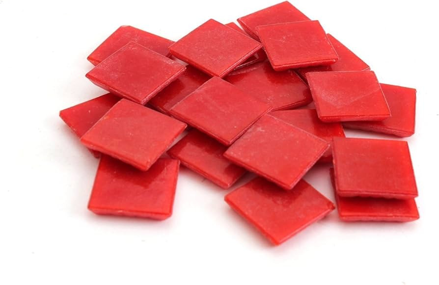 Milltown Merchants 3/4 Inch (20mm) Red Mosaic Tile, 3 Pound (48 oz) Bulk Assortment of Mosaic Til... | Amazon (US)