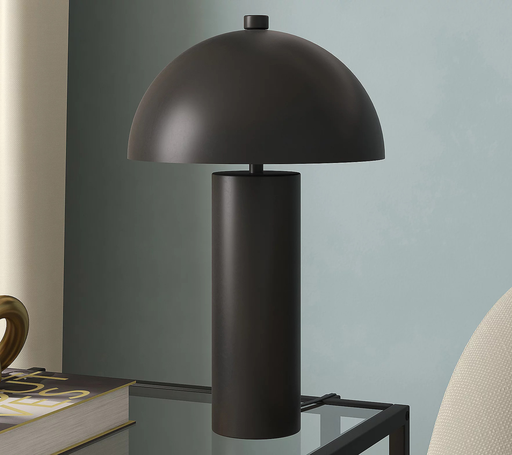 Hudson&Canal York 15"" Tall Mini Lamp with Metal Shade | QVC