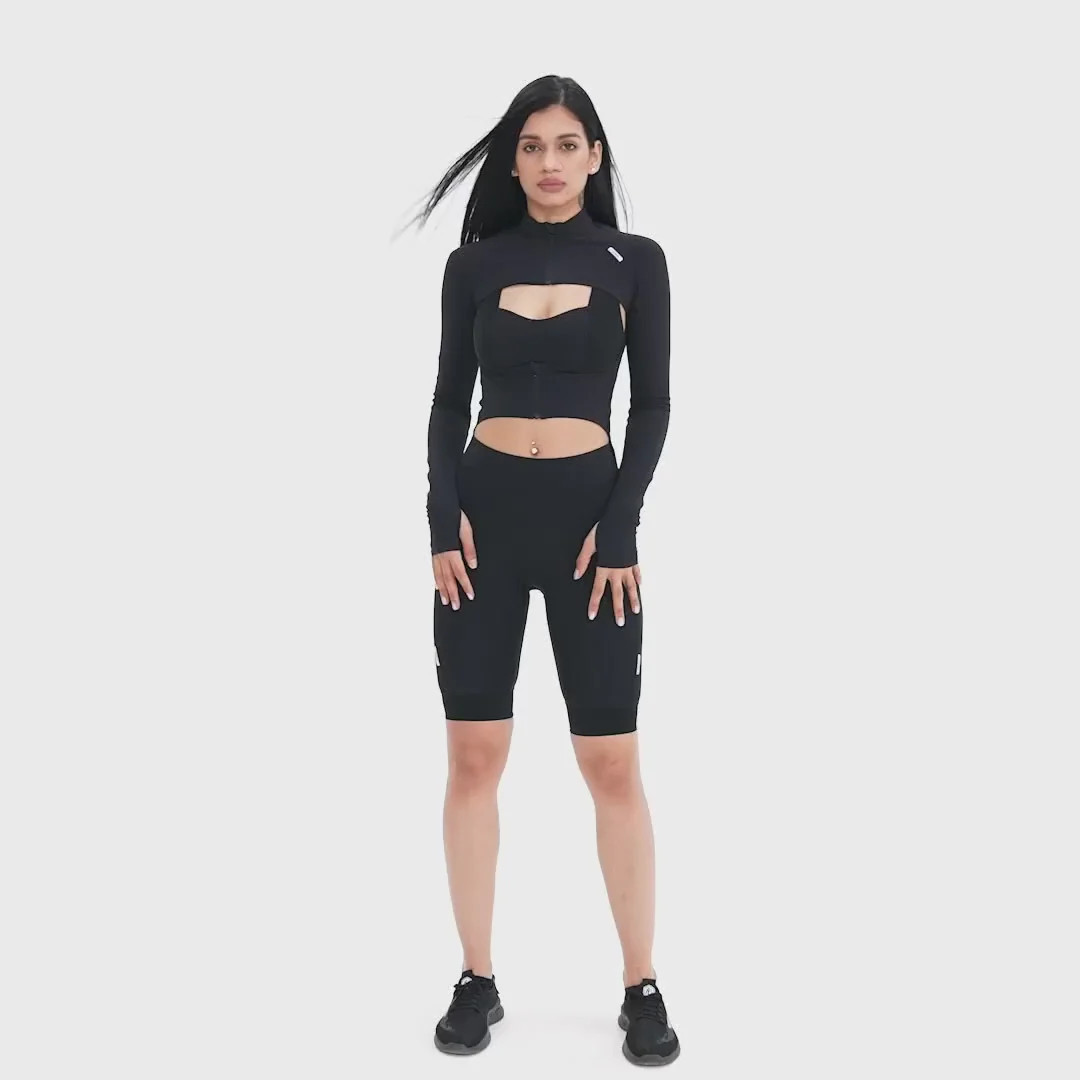 Transcend Fast-dry Cutout Cropped Jacket | Jelenew
