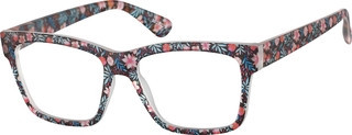Zenni Women's Square Glasses Floral Plastic Full Rim Frame | Zenni Optical (US & CA)