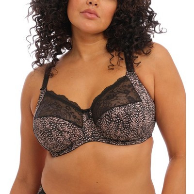 Elomi Women's Morgan Stretch Lace Banded Underwire Bra,32GG,Ebony | Target