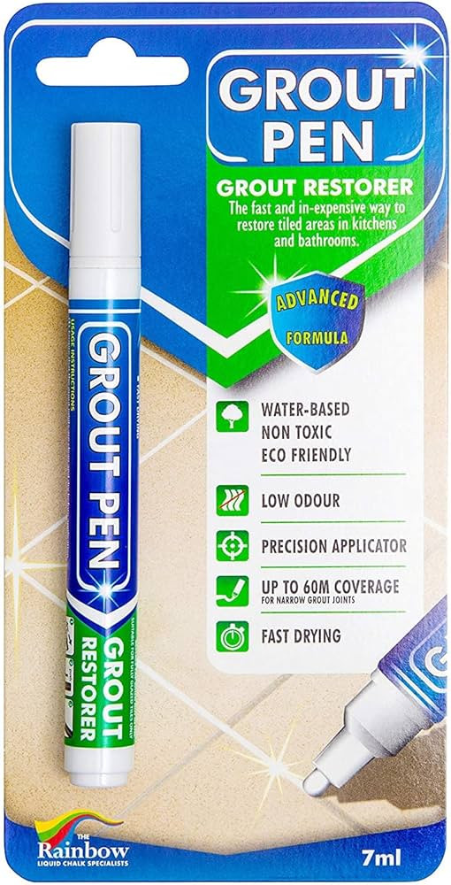 Grout Pen White Tile Paint Marker: Waterproof Grout Paint, Tile Grout Colorant and Sealer Pens - ... | Amazon (US)