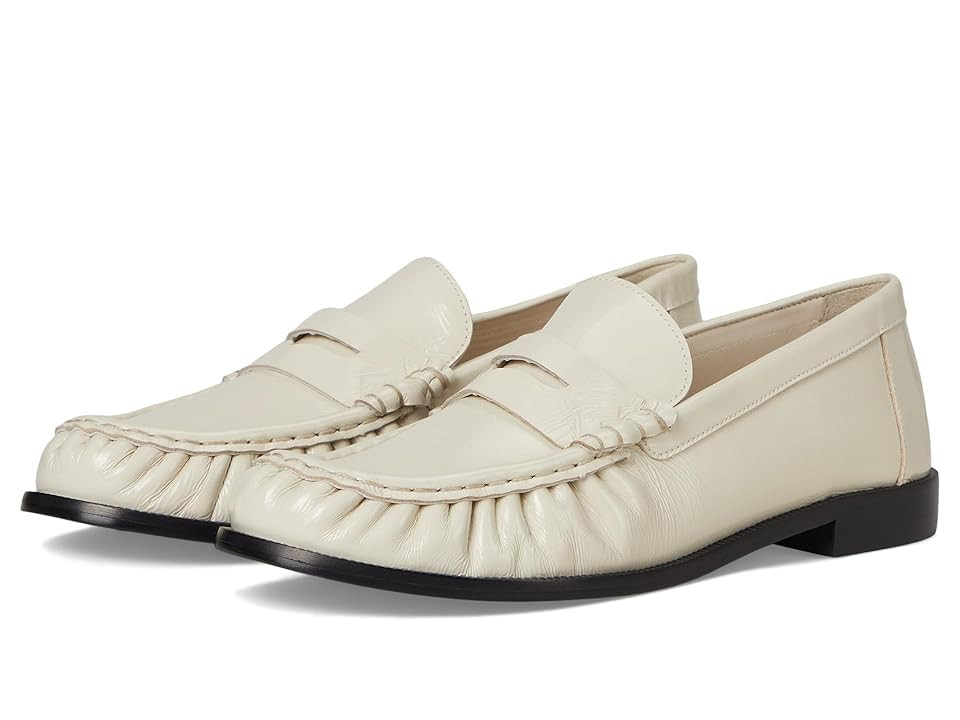 Schutz Tyche Women's Flat Shoes Sugar White : 5.5 M, Leather | Zappos
