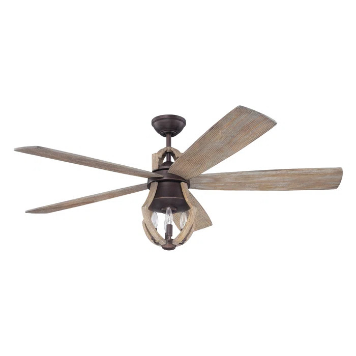 56" Marcoux 5 Blade Ceiling Fan with Remote, Light Kit Included | Wayfair North America