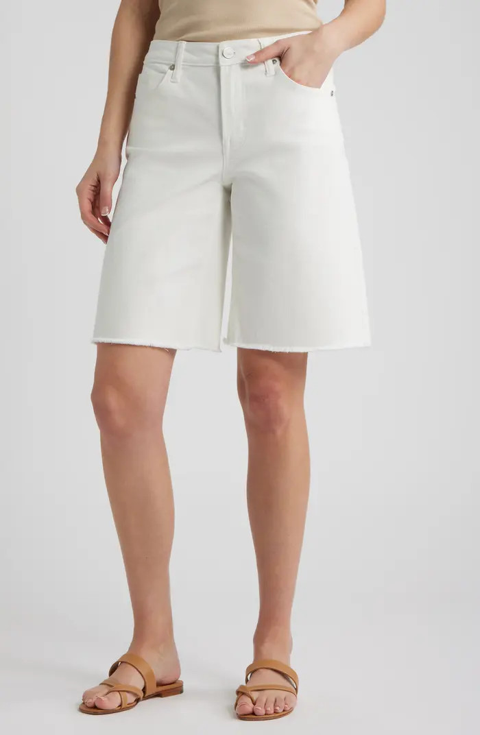 Frayed Denim Bermuda Shorts | Nordstrom