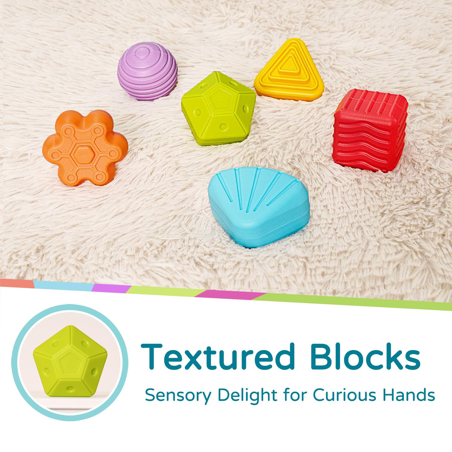 LiKee Shape Sorter Toys for 1+ Years Old, 10pcs Montessori Baby Blocks, Sensory Toddler Learning ... | Amazon (US)