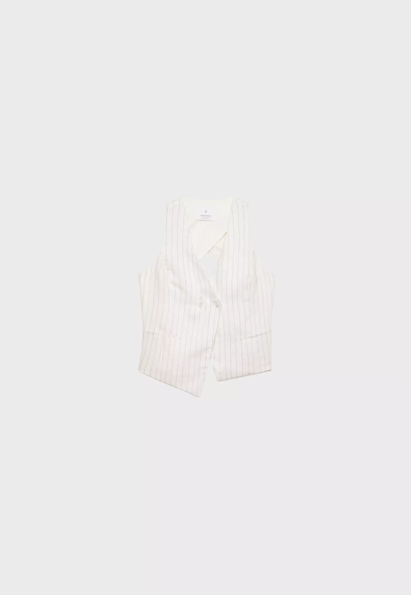 Asymmetrische Weste mit Streifen und Leinen | Stradivarius DE