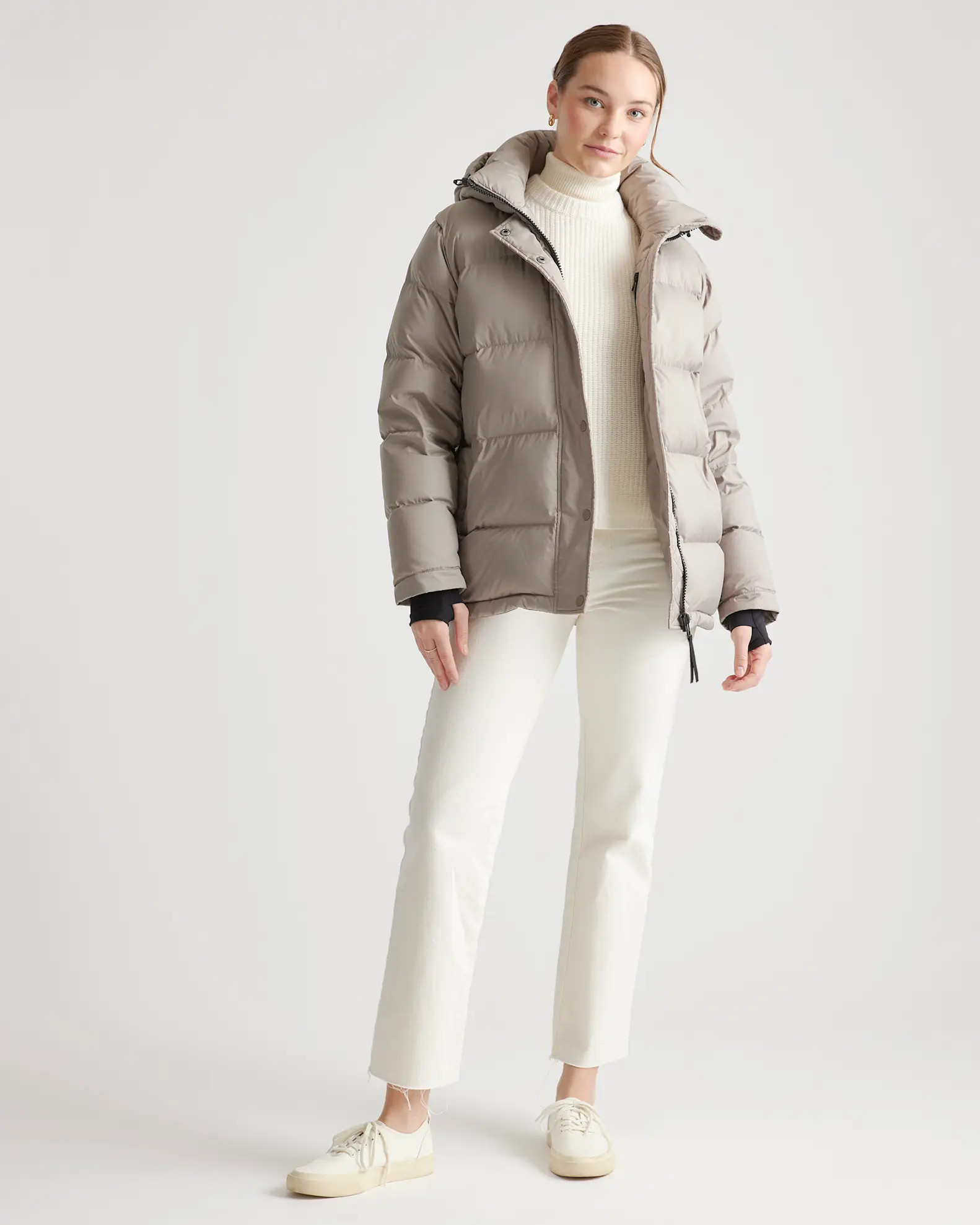 Responsible Down Puffer Jacket in Stone Taupe | Quince