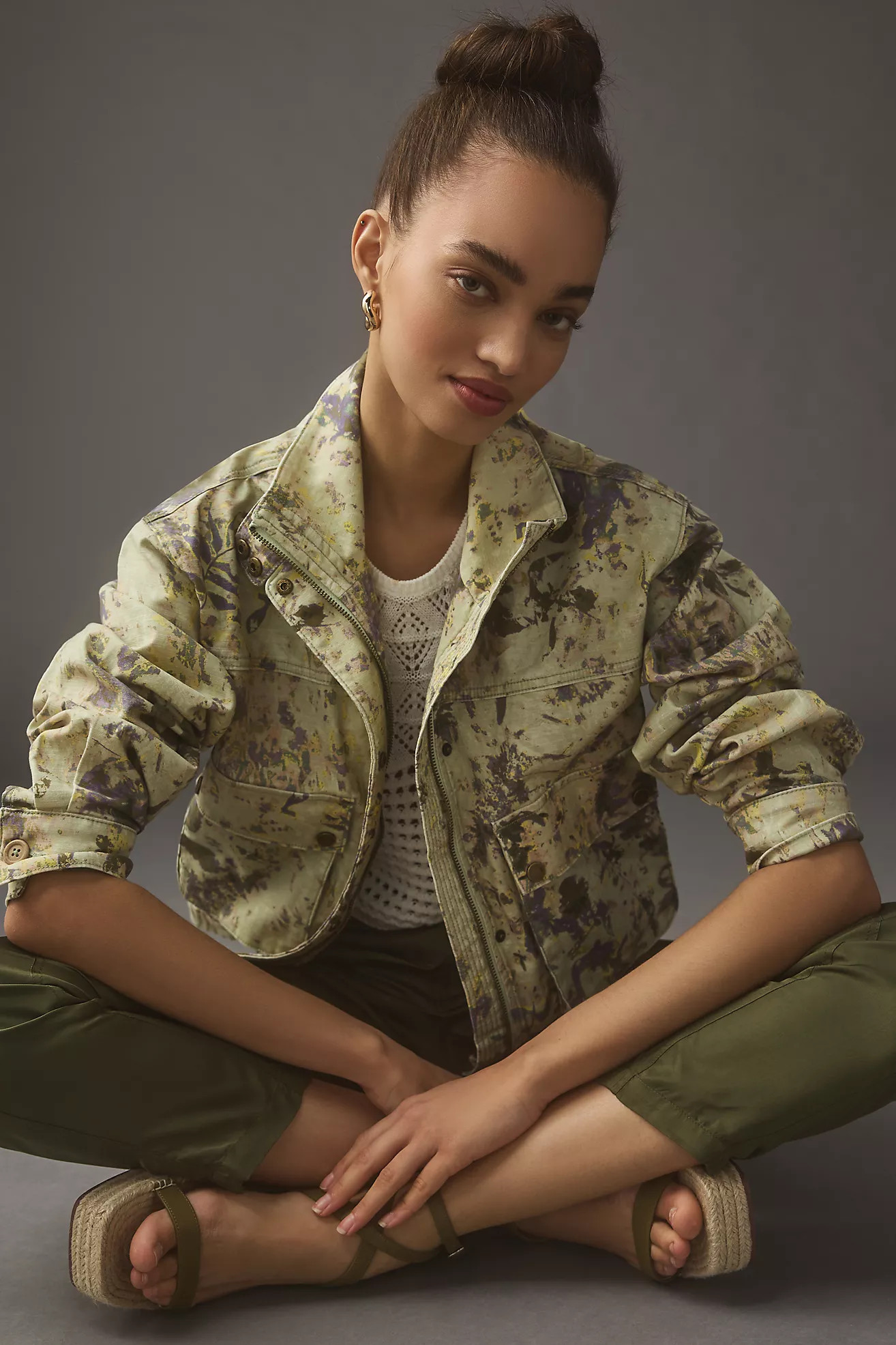 Pilcro Printed Utility Jacket | Anthropologie (US)