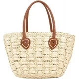 Straw Bag for Women, Summer Beach Bag Cute Handwoven Hobo Handbag Corn Raffia Top Handle Bag Vaca... | Walmart (US)