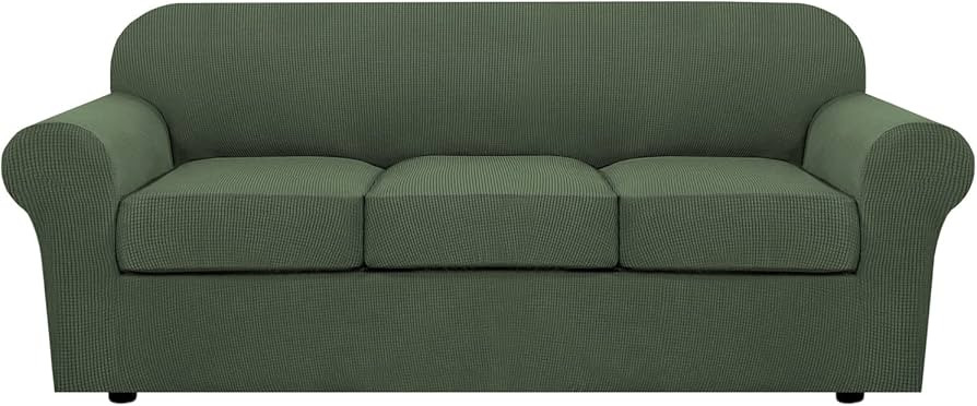 H.VERSAILTEX 4 Piece Stretch Sofa Covers for 3 Cushion Couch Covers for Living Room Furniture Sli... | Amazon (US)