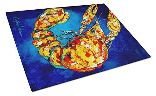 Caroline's Treasures MW1185LCB Big Boy on Blue Crawfish Glass Cutting Board Large Decorative Tempered Glass Kitchen Cutting and Serving Board Large Size Chopping Board | Amazon (US)