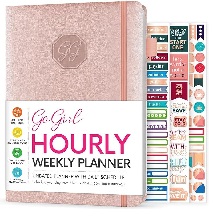 GoGirl Weekly Schedule Planner – Hourly Work & Life Planner with Time Slots – Vertical Agenda... | Amazon (US)