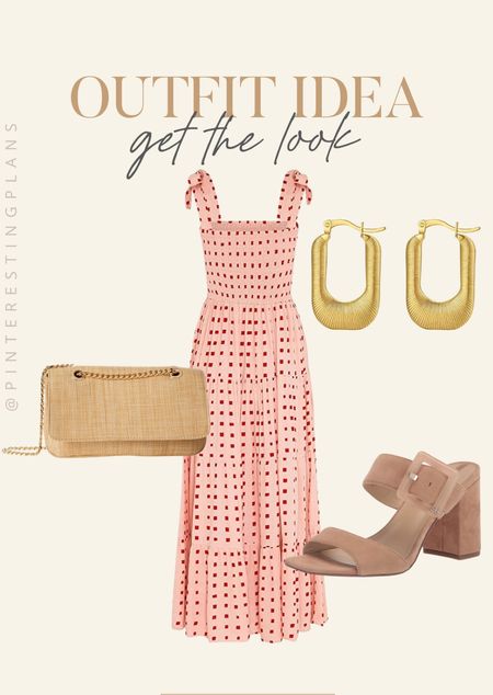 Outfit idea get the look 🙌🏻🙌🏻
Summer style, summer dress, woven purse, earrings, sandals 

#LTKSeasonal #LTKstyletip #LTKtravel