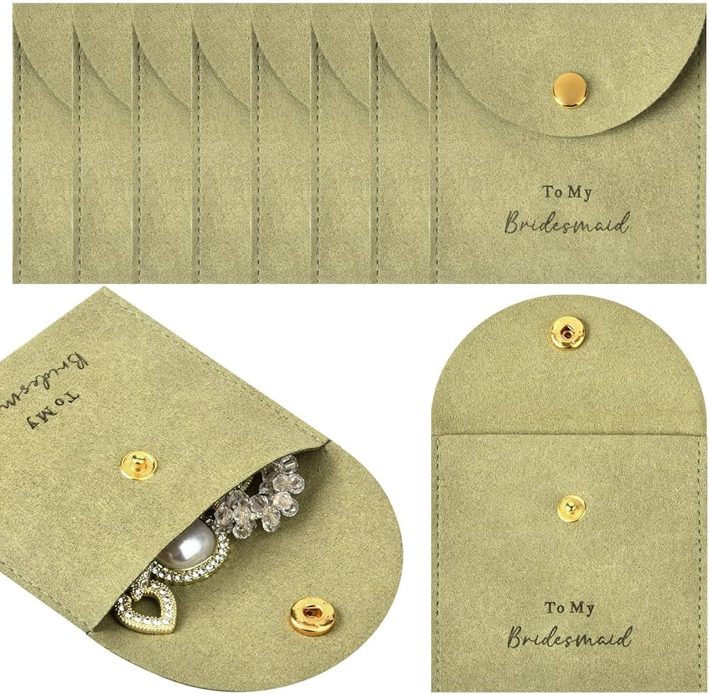 CEELGON Jewelry Bags Bridesmaid Gifts Set of 8 Velvet Small Jewelry Pouch with Button Bracelet Ea... | Amazon (US)