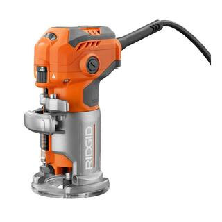 RIDGID 5.5 Amp Compact Fixed-Base Corded Router R24012 - The Home Depot | The Home Depot