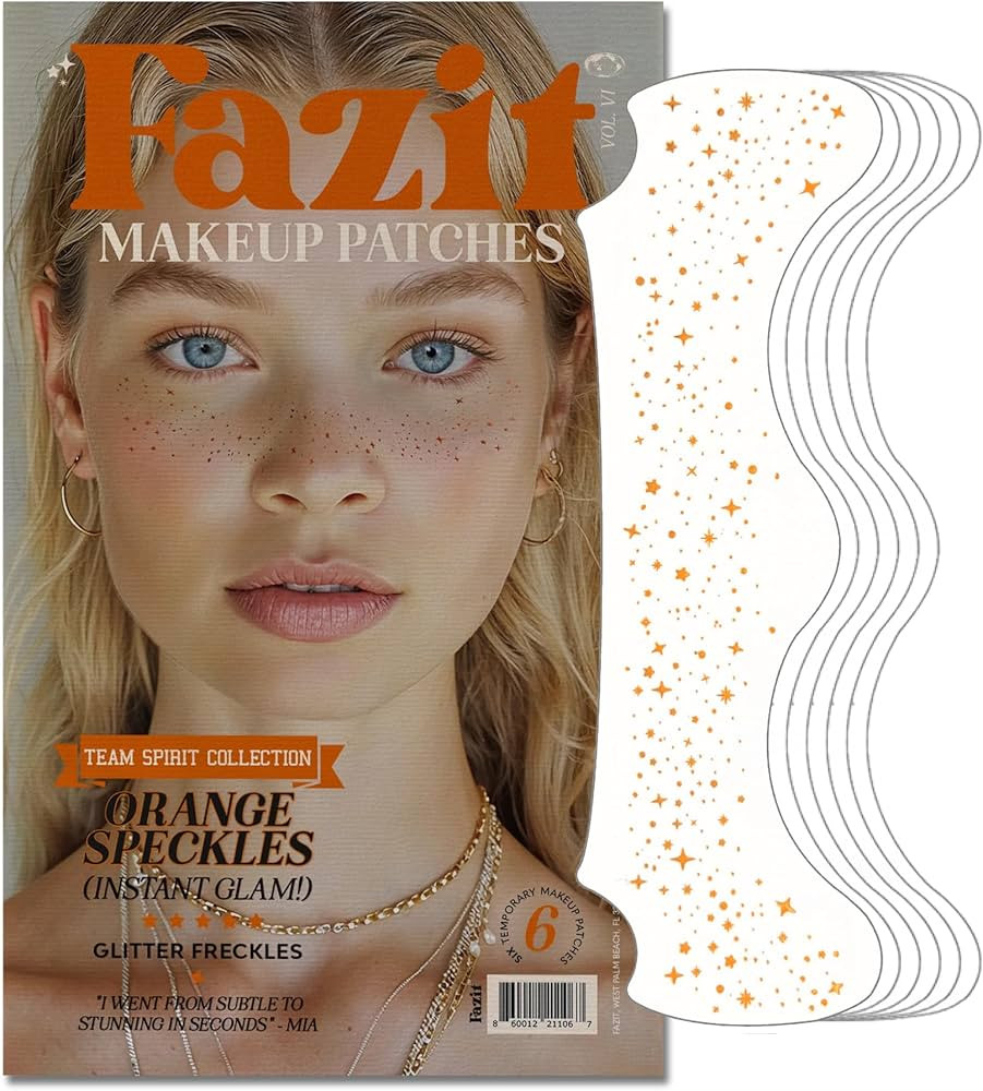Fazit Makeup Patches - Face Makeup Patches - Beauty Face Makeup - Orange Speckles - Waterproof Or... | Amazon (US)