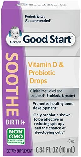 Gerber Soothe Baby Probiotic Drops with 100% Daily Vitamin D for Newborns, Infants, Babies & Todd... | Amazon (US)