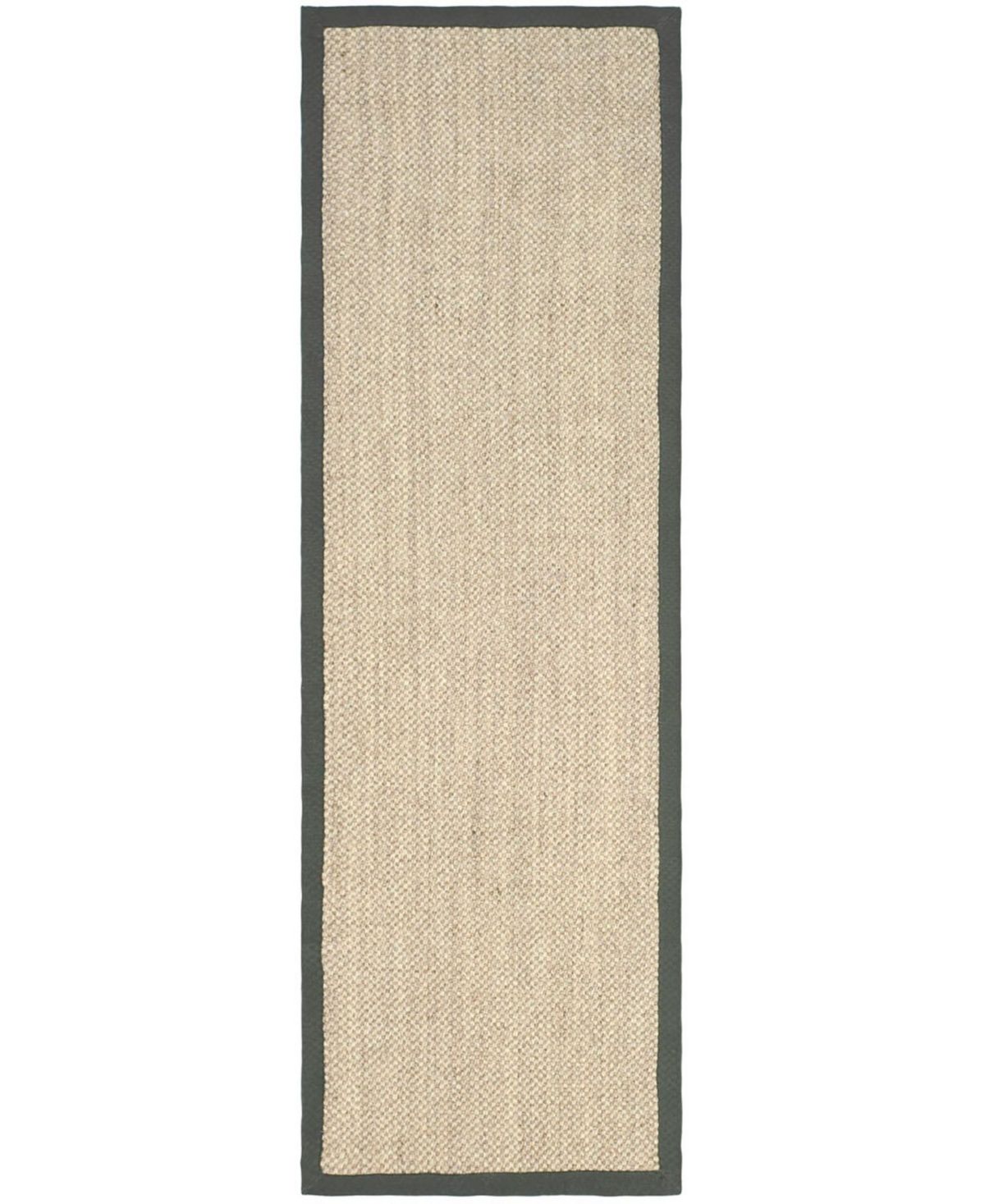 Safavieh Natural Fiber Marble and Grey 2' x 6' Sisal Weave Runner Area Rug | Macys (US)