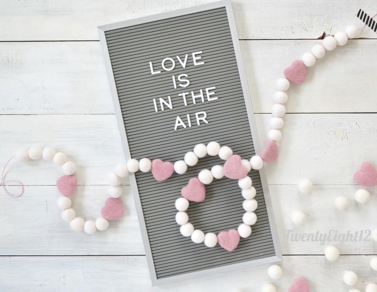 Valentines Felt Garland valentines Day Felt Ball Garland, Felt Ball Garland, Holiday Garland, Fel... | Etsy (US)