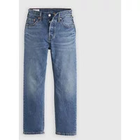 Women's 501 Crop Lightweight Straight Leg Jeans - Blue - Size: 28 l30 | Love the Sales UK