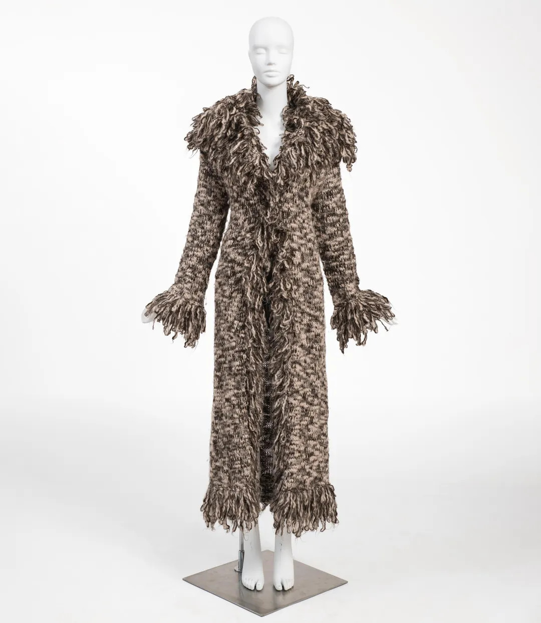 Vintage wool coat knitted Penny Lane Almost Famous fluffy bohemian boho cardigan hippie afghan fe... | Etsy (US)