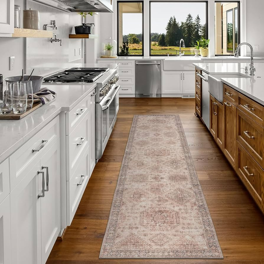 DECOMALL SHMILY Vintage Medallion Runner Rug Traditional Carpet (2' x 5', Brown) | Amazon (US)